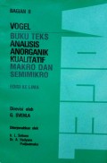 Analisis Anorganik Kualitatif : Bagian II