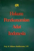 Hukum Perekonomian Adat Indonesia