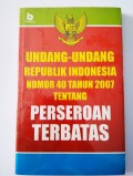 Undang-undang Republik Indonesia Nomor 40 Tahun 2007 Tentang Perseroan Terbatas